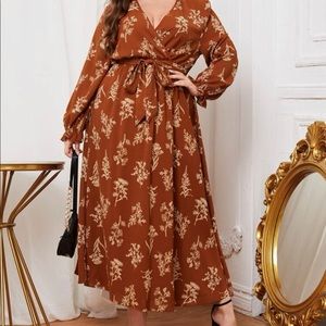 Shein Curve Floral Print Dress